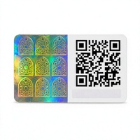 Étiquette de sécurité holographique personnalisée, code QR en forme d'arche, autocollant anti-contrefaçon inviolable pour l'emballage de parfums et de cosmétiques