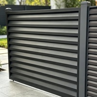 Clôture de jardin en aluminium moderne de haute qualité, panneaux de clôture 3D de 8 pieds pour extérieur, fournis directement par l'usine