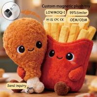 Boneka Plush Magnetik Roti Kotak Kuning Blue Berry, Hadiah Pasangan Tema Makanan Kafe