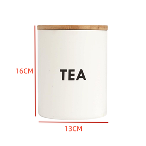 Đa Chức Năng Kim Loại Kín Hộp Tre Nắp Trà Đường Cà Phê Đậu Lưu Trữ <span class=keywords><strong>Jar</strong></span> Cho Nhà Bếp Khô Thực Phẩm Lưu Trữ Chai Lọ - Product Image 2