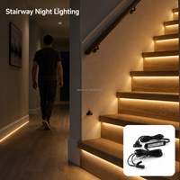 Veilleuse de salle de bain avec détecteur de mouvement PIR, interrupteur 12V/24V encastré, contrôle d'éclairage LED 13mm, garantie 3 ans N38B-23