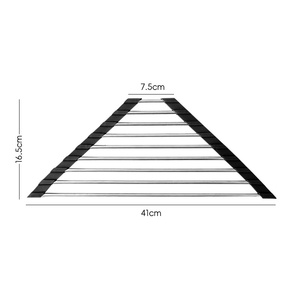 Scolapiatti Triangolare Pieghevole in Metallo da Pavimento con Portapiatti, Portacucchiai e Portaspugne - Fornitura Diretta dalla Fabbrica - Product Image 6