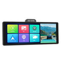 Fuallwin 4K 10.26" ADAS Cámara de Coche Inalámbrica con Carplay y Android Auto, Doble Lente, Caja Negra para Coche, HD 1080P, Visión Nocturna, GPS, Pantalla, 1 Año de Garantía