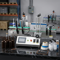 Applicateur d'étiquettes automatique de haute qualité pour bouteilles, pots et boîtes en plastique et en métal / Machine d'étiquetage de bureau