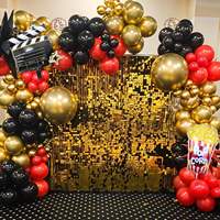 Ballons en aluminium durables en forme de S de 12 pouces, noir, bordeaux, marron, or, pour les fêtes de naissance et les anniversaires