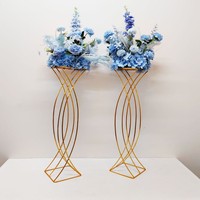 Elegante Soporte de Flores de Hierro Dorado Personalizado para Decoración de Mesa de Boda o Restaurante, Entrega Rápida, Arreglos Florales para Fiestas
