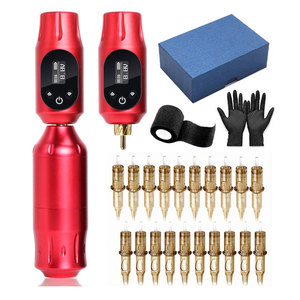 Kit de Máquina de Tatuar Inalámbrica con Velocidad Ajustable, Pluma Digital con 20 Agujas de Cartucho para Uso en Tatuajes PMU - Product Image 2