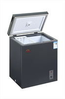 Congélateur coffre supérieur à porte simple 58L 100L avec panier, porte intérieure en verre, lumière LED, autocollant