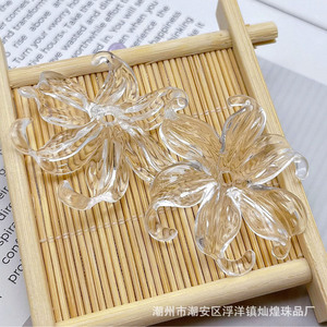Perles en acrylique en forme d'iris translucides pour accessoires capillaires, usage quotidien, haute qualité, moulage par injection, fabriqué à Chaozhou - Product Image 4
