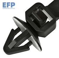 Attaches-câbles noirs robustes autobloquants résistants aux UV pour installation automobile, attaches-câbles à montage par poussée en tailles assorties