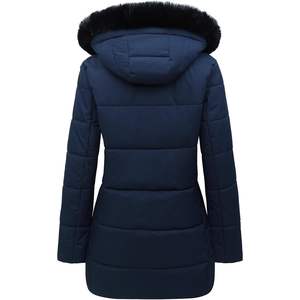 Moerdeng Abrigo acolchado de invierno para mujer, forro polar acolchado, impermeable, con capucha desmontable, parka de manga larga - Product Image 6