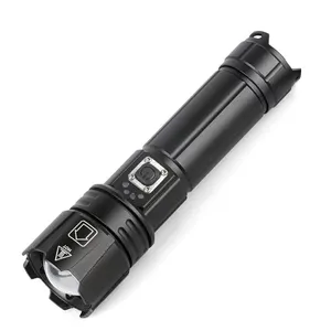 Fakkel Custom Xhp70 90 Linterna Zaklampen Hoge Lumen 100000 Zaklamp Tactisch Flitslicht Led Zaklampen