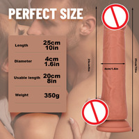 Vibromasseur réaliste en silicone liquide pour adultes, étanche IPX7, 295g, pour femmes et hommes