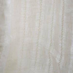 Moderne Jacquard Salo décontracté femmes haut pantalon jupe pur lin tissu brodé motif trame tricoté style uni Spot approvisionnement - Product Image 3