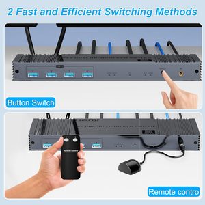 Macbook <span class=keywords><strong>2</strong></span> 컴퓨터 용 TV 링크 8K 60Hz HDMI2.<span class=keywords><strong>1</strong></span> DP USB3.0 KVM 스위치 <span class=keywords><strong>1</strong></span> 마우스/키보드/모니터 알루미늄 합금 (티타늄 - Product Image 3