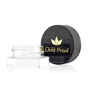 3g 5g 7g Custom Smell Proof Container Empty Child Resistant Storage Childproof Concentrate Glass Jar With Crc Lid