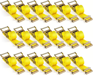 Sangles <span class=keywords><strong>d</strong></span>'<span class=keywords><strong>arrimage</strong></span> à cliquet robustes de 4400 lb (1,5 pouce) 38 mm 10 m en polyester avec crochet en J pour le fixation de cargaison - Vente en gros - Product Image 3