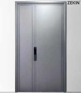 Portes et Fenêtres Métalliques Blanches Doubles Premium ZEKIN DOOR avec Panneau Latéral, Sécurité Italienne, Acier Inoxydable, Serrure Intelligente pour Villas Modernes - Product Image 5