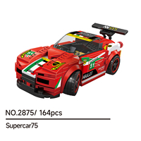 Wange 2875 Superauto Deportivo, Bloques de Construcción Creativos MOC, Modelo de Ladrillos para Armar, Juguete de Coche de Plástico para Niños
