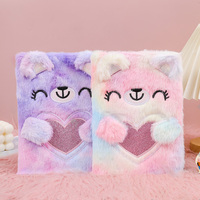 Vente en gros de cahier en peluche cœur de fille ours mignon de haut niveau d'apparence pour les planificateurs scolaires ensemble de cahiers universel