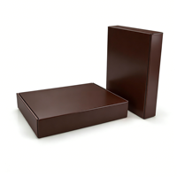 Boîte d'emballage cadeau en papier kraft pliable ondulé pour cosmétiques, boîte d'expédition en carton, boîte de courrier personnalisée avec logo imprimé, luxe