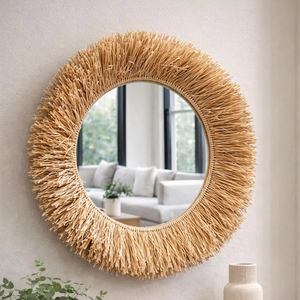 Espejo de Pared Moderno de Seagrass 2026, Decoración de Pared, Tamaño Personalizable, Logotipo, Hecho a Mano, Decoración del Hogar, Regalo de Diwali, Proveedor - Product Image 1