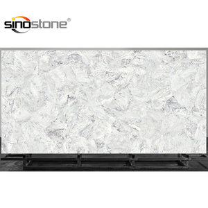 NSF chứng nhận thiết kế hiện đại bạc bê tông loạt thiết kế lớn tấm thạch anh nhân tạo thân thiện với môi bền nhà bếp Countertop - Product Image 1