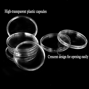 Cápsulas de Plástico Transparente Modernas y Duraderas para Monedas, Cápsulas Vacías al por Mayor para Coleccionar, Impresas con Serigrafía, Tamaño Personalizado - Product Image 3