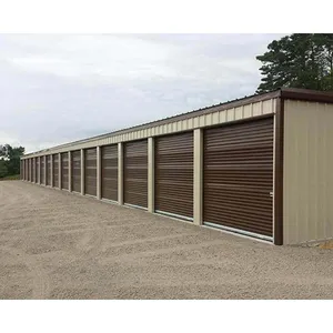 Mini cobertizo de almacenamiento de estructura de acero prefabricado, construcción de almacén