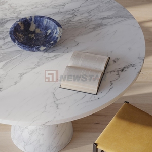 Newstar hiện đại nodic Marmol Mesa arabescato corchia đá cẩm thạch trắng vòng đá tự nhiên đồ nội thất nhà bằng đá cẩm thạch bàn ăn - Product Image 2
