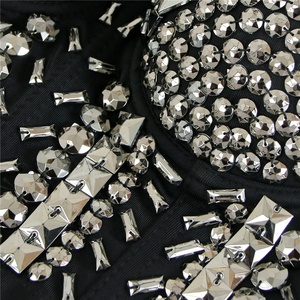 Corsetto Steampunk Sexy gotico da donna Push up <span class=keywords><strong>reggiseno</strong></span> <span class=keywords><strong>bustier</strong></span> corpetto CropTop scheggia di strass Lingerie Sexy <span class=keywords><strong>reggiseno</strong></span> rivetti corpetto - Product Image 5