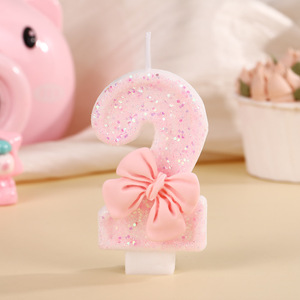 Lindas Velas <span class=keywords><strong>de</strong></span> Cera <span class=keywords><strong>de</strong></span> Parafina con Forma <span class=keywords><strong>de</strong></span> Número <span class=keywords><strong>de</strong></span> Princesa con Lazo Rosa para Pastel <span class=keywords><strong>de</strong></span> <span class=keywords><strong>Cumpleaños</strong></span> Infantil, con Diseño Ecológico Hecho a Mano - Product Image 6