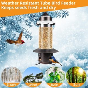 Mangeoires à oiseaux <span class=keywords><strong>anti</strong></span>-écureuils à gravité, en métal, pour l'extérieur, à suspendre - Product Image 3