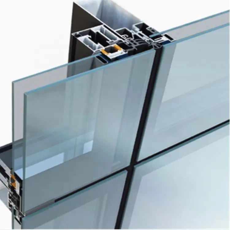 Glass Wall Building Facade Frameless Spider System Glazing Metal Price Aluminium Aluminum Glass Curtain Wall