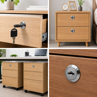 Serrure à came pour armoire, tiroir, casier, boîte aux lettres, boîte à outils, mobilier de bureau, clé amovible, deux positions