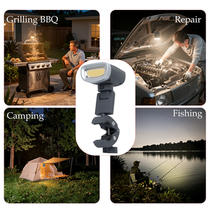 Outdoor BBQ Grill Light Rechargeable Camping Lamp 360 Rotation Hanging/Clamp Mount Hands-Free 3 Modes Waterproof IP65 - Product Image 6