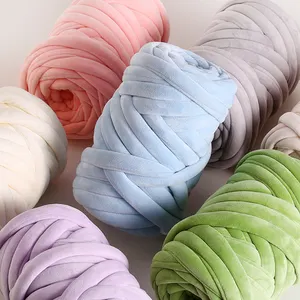 250g/500g/1000g 2cm/3cm wholesale crochet baby giant hand knitting cotton tube super chunky thick braid jumbo merino wool yarn