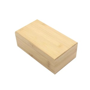 กล่องไม้ไผ่และไม้ทรงสี่เหลี่ยมผืนผ้า 18x14x7 ซม. ฝาบนและฝาล่างทำจากไม้เนื้อแข็ง สำหรับใส่เครื่องประดับ ชา ของขวัญ บรรจุภัณฑ์ตั้งโต๊ะ - Product Image 1