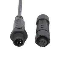 Panneau d'affichage à éclairage Led monté sur 4 broches mâle moulé 22/24 AWG Câble à assemblage femelle Pin Connecteur IP M12