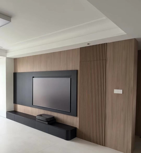 Hiện đại cao bóng vật nuôi tre than Hội Đồng Quản trị trong nhà phòng khách TV tường trang trí PVC Panel tường gỗ Veneer với giá thấp - Product Image 2