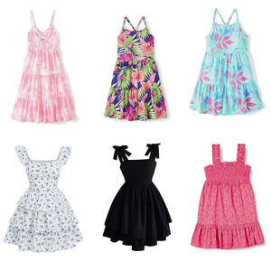 Lote de Vestidos de Princesa con Flores para Niñas, Verano 2026, Boutique de Fábrica, Tallas Variadas, Tul Transpirable, Calidad Impecable, Envío Inmediato - Product Image 1