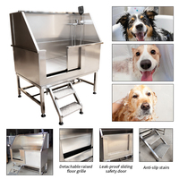 Baignoire de toilettage pour chiens en acier inoxydable écologique Accessoires de nettoyage et de bain pour animaux de compagnie Station de lavage pour chiens