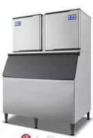 Machine à glaçons en acier inoxydable de qualité commerciale, 400 kg, machine à glaçons en cubes avec pompe pour restaurants