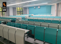 Mesa Plegable Contemporánea de Madera HONGJI con Silla de Entrenamiento para Estudiantes, Garantía de 5 Años, para Uso en Iglesias y Aulas, Conjunto Escolar Resistente