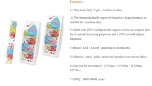 <span class=keywords><strong>Salviette</strong></span> Umidificate Mini 8 Confezioni Speciali per <span class=keywords><strong>Bambini</strong></span> Igiene Mani e Bocca Piccole Buste Pulizia Tessuto Ispessito - Product Image 4