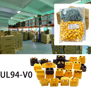 Разъемы Amass XT60H XT60 с защитным корпусом для дронов и RC-аккумуляторов Lipo, без термоусадки, 12AWG, позолоченные - Product Image 4