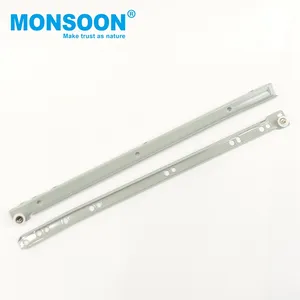 Roda De Nylon Branco Pó Revestido Gaveta Slide Ajustável Kitchen Cabinet Telescopic Power Drawer Channel