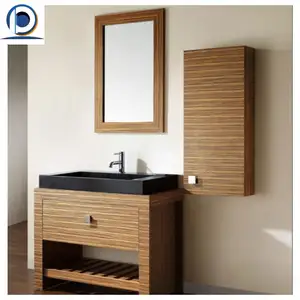 Prima desain Modern penyimpanan Toilet kamar mandi lemari rias furnitur dengan wastafel