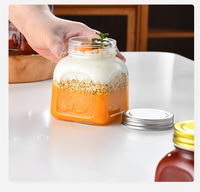 Bouteille en verre pour dropshipping, pot de conservation en verre scellé, bouteille pour cornichons, confiture, sauce chili, conteneur, vente en gros