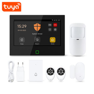 Kit de système d'alarme domestique intelligent Tuya WiFi 4G GSM avec écran tactile IPS de 7 pouces, alarme antivol sans fil et filaire PST-H700-4GG - Product Image 1